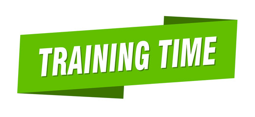 training time banner template. training time ribbon label sign