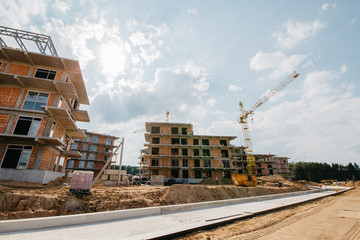 
construction site of residential facilities and infrastructure by a major developer
