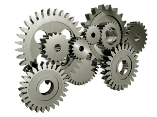 gears system cogs factory industry background metalic