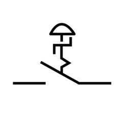 Symbol Mushroom Head Normally Open Twist Latch 