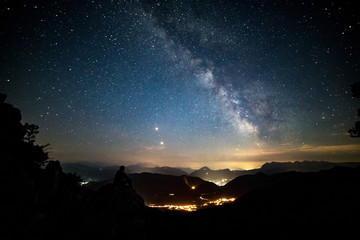 milky way during eclipse in Bavaria
