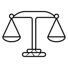 Vector icon of justice scales