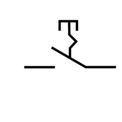 Symbol Push Button Normally Open Latching 
