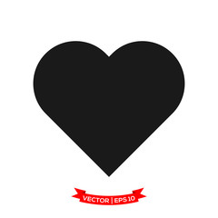 flat design best love vector illustration, love icon, heart vector icon, love symbol 