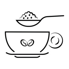 Sugar spoon icon vector illustration