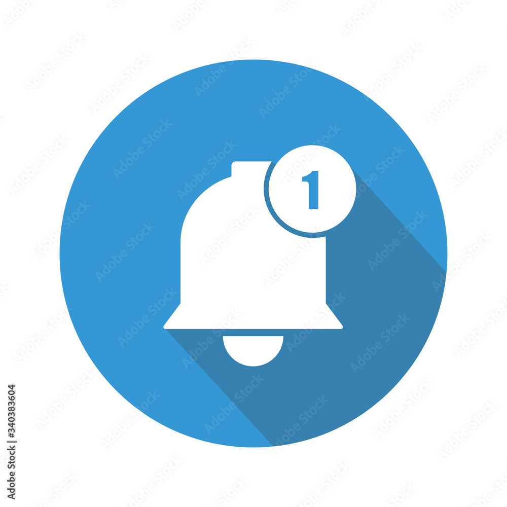 Canvas Prints notification bell icon in flat style. bell alert symbol for incoming message. vector eps 10.