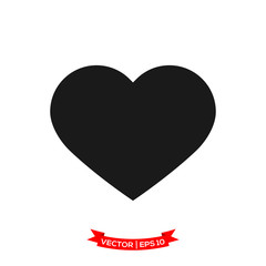 flat design best love vector illustration, love icon, heart vector icon, love symbol 