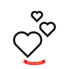 flat design best love vector illustration, love icon, heart vector icon, love symbol 