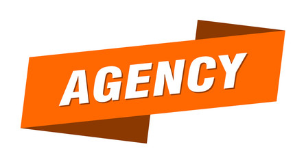 agency banner template. agency ribbon label sign
