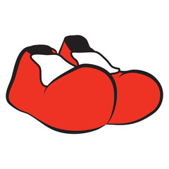 cartoon clown shoes in color