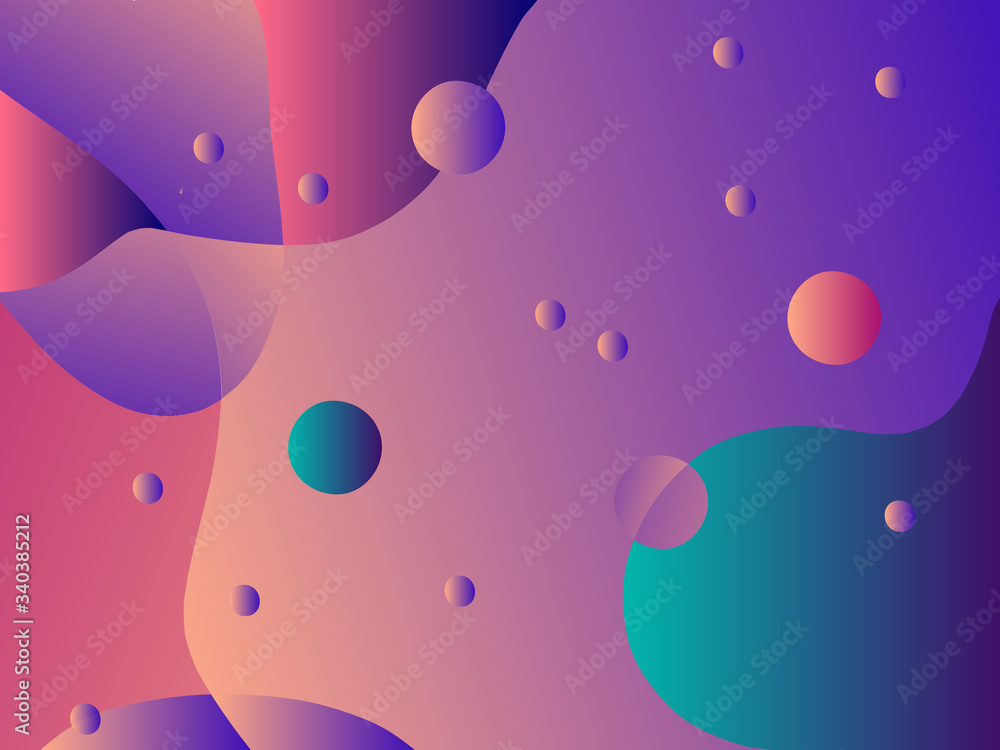 Wall mural Abstract colorful flow shapes background for web, banner, website, landing page,wallpaper.