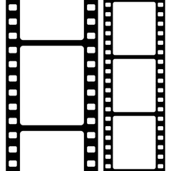 vintage film strip in black and white