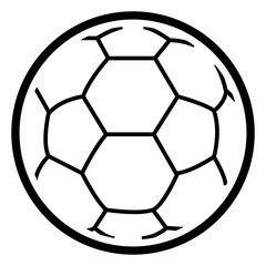 Obraz premium simple soccer ball in black and white