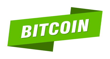 bitcoin banner template. bitcoin ribbon label sign