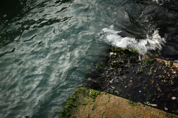 waves on the rocks