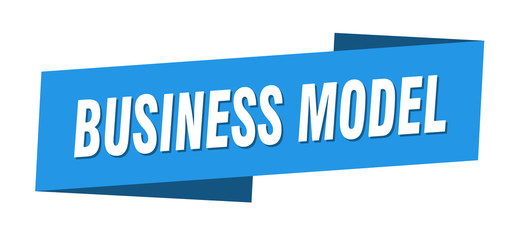 business model banner template. business model ribbon label sign