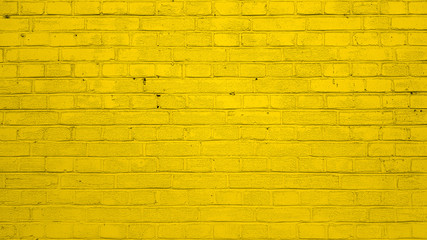 Old clear wall yellow brick texture for background