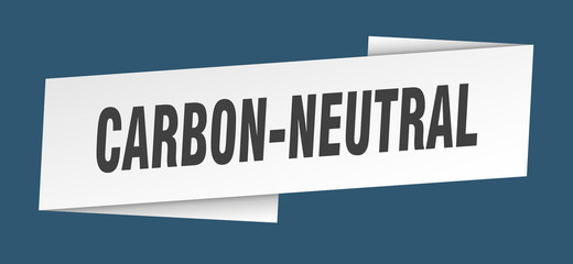 carbon-neutral banner template. carbon-neutral ribbon label sign