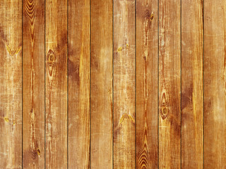 Naklejka premium Brown mordant wooden vertical planks texture board background.