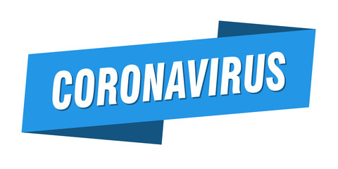 coronavirus banner template. coronavirus ribbon label sign
