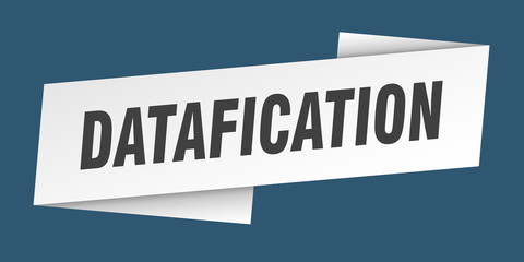 datafication banner template. datafication ribbon label sign