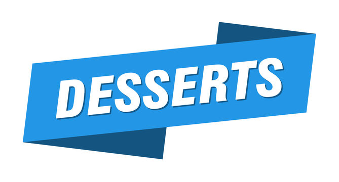desserts banner template. desserts ribbon label sign