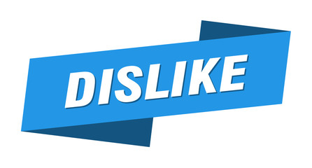 dislike banner template. dislike ribbon label sign