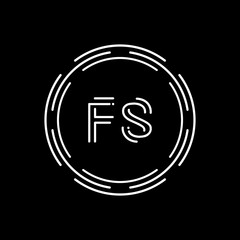 Initial Letter FS Logo Design Vector Template. Creative Linked Alphabetical FS Logo Vector