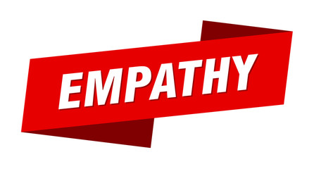 empathy banner template. empathy ribbon label sign