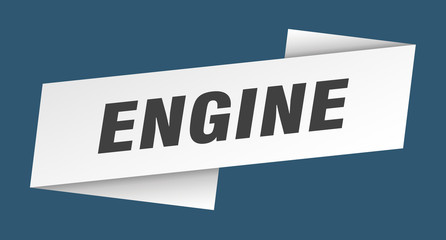 engine banner template. engine ribbon label sign