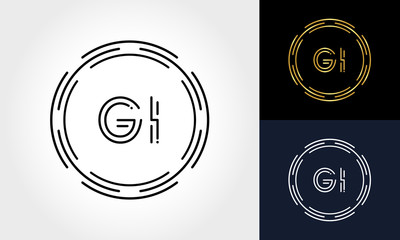 Initial Letter GI Creative Logo Design vector Template. Digital Luxury Letter GI logo Design