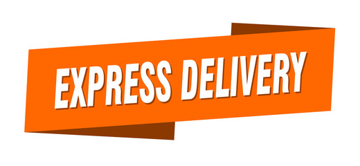 express delivery banner template. express delivery ribbon label sign