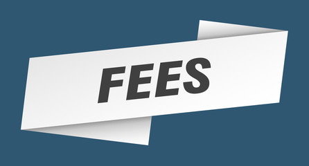 fees banner template. fees ribbon label sign