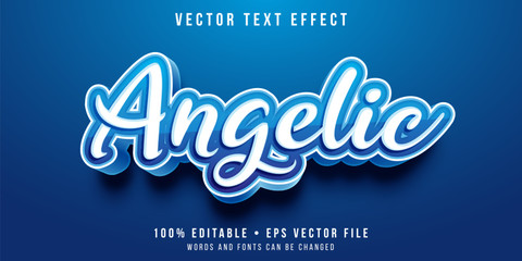 Editable text effect - angelic text style