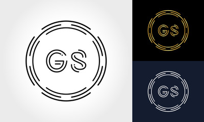 Initial Letter GS Creative Logo Design vector Template. Digital Luxury Letter GS logo Design