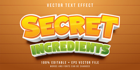 Editable text effect - cooking ingredients style