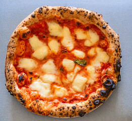 Margherita pizza with buffalo mozzarella
