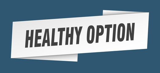 healthy option banner template. healthy option ribbon label sign