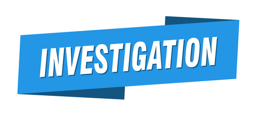 investigation banner template. investigation ribbon label sign