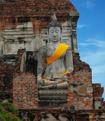 buddha statue in ayutthaya thailand