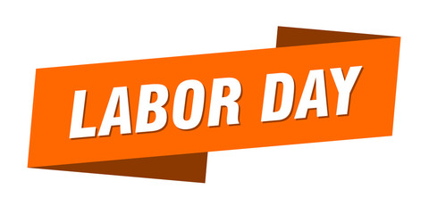 labor day banner template. labor day ribbon label sign
