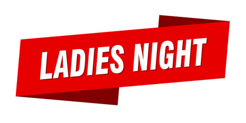 ladies night banner template. ladies night ribbon label sign