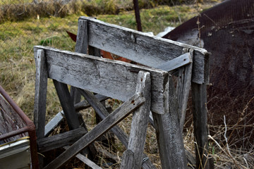 Old wooden structures in the village