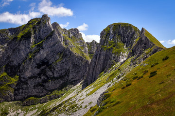 Durmitor Mountains (around: Stit, Sareni Pasovi, Bobotov Kuk).  Durmitor National Park, Balkans Dinaric Alps, UNESCO World Heritage site. Montenegro, Europe.