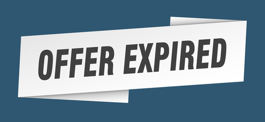 offer expired banner template. offer expired ribbon label sign