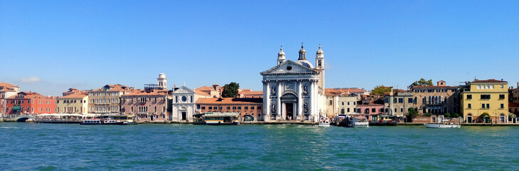 Panorama of Venice in the summer. Italy.