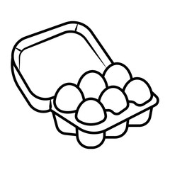 eggs container isolated icon vector illustration