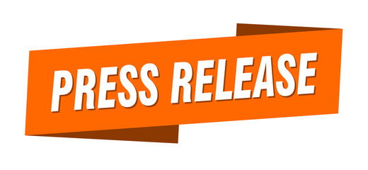 press release banner template. press release ribbon label sign