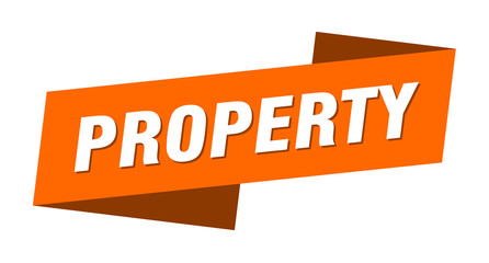 property banner template. property ribbon label sign