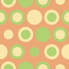 Retro circle vector seamless pattern